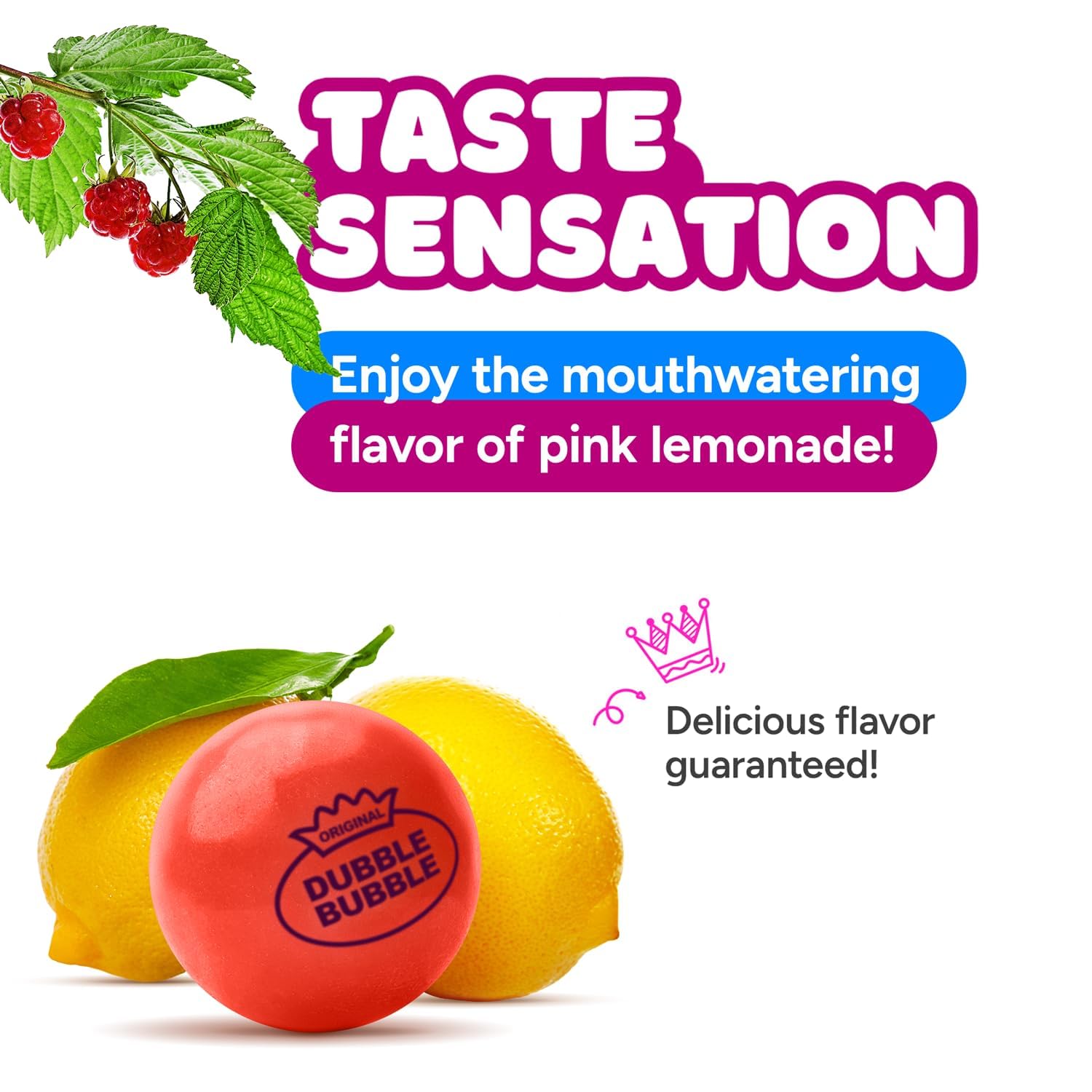 Gumballs for Gumball Machine - 1 Inch Large Bubble Gumballs - Pink Lemonade Flavored Bubble Gum - Pink Gumball - Kids Chewing Gum - Bulk Gum Balls 2