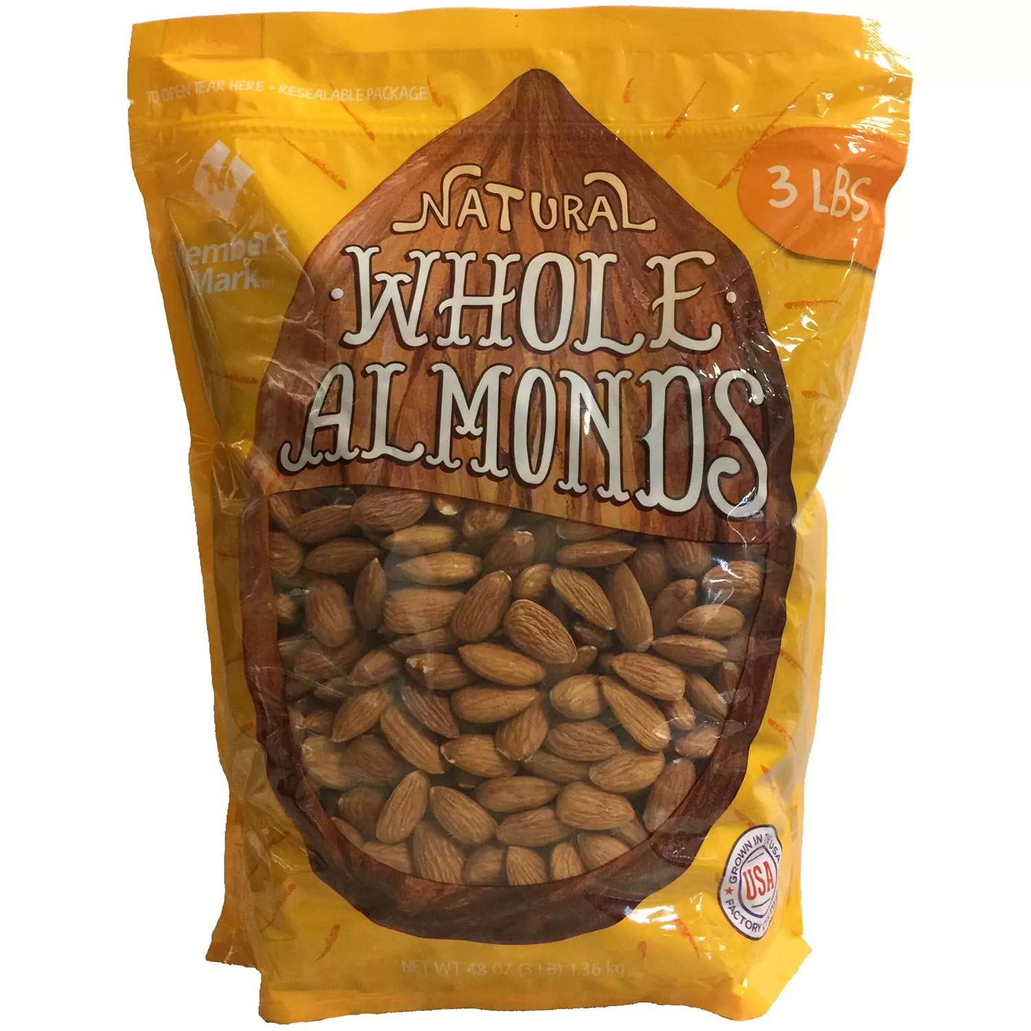 Evaxo Natural Whole Almonds (3 lbs.)