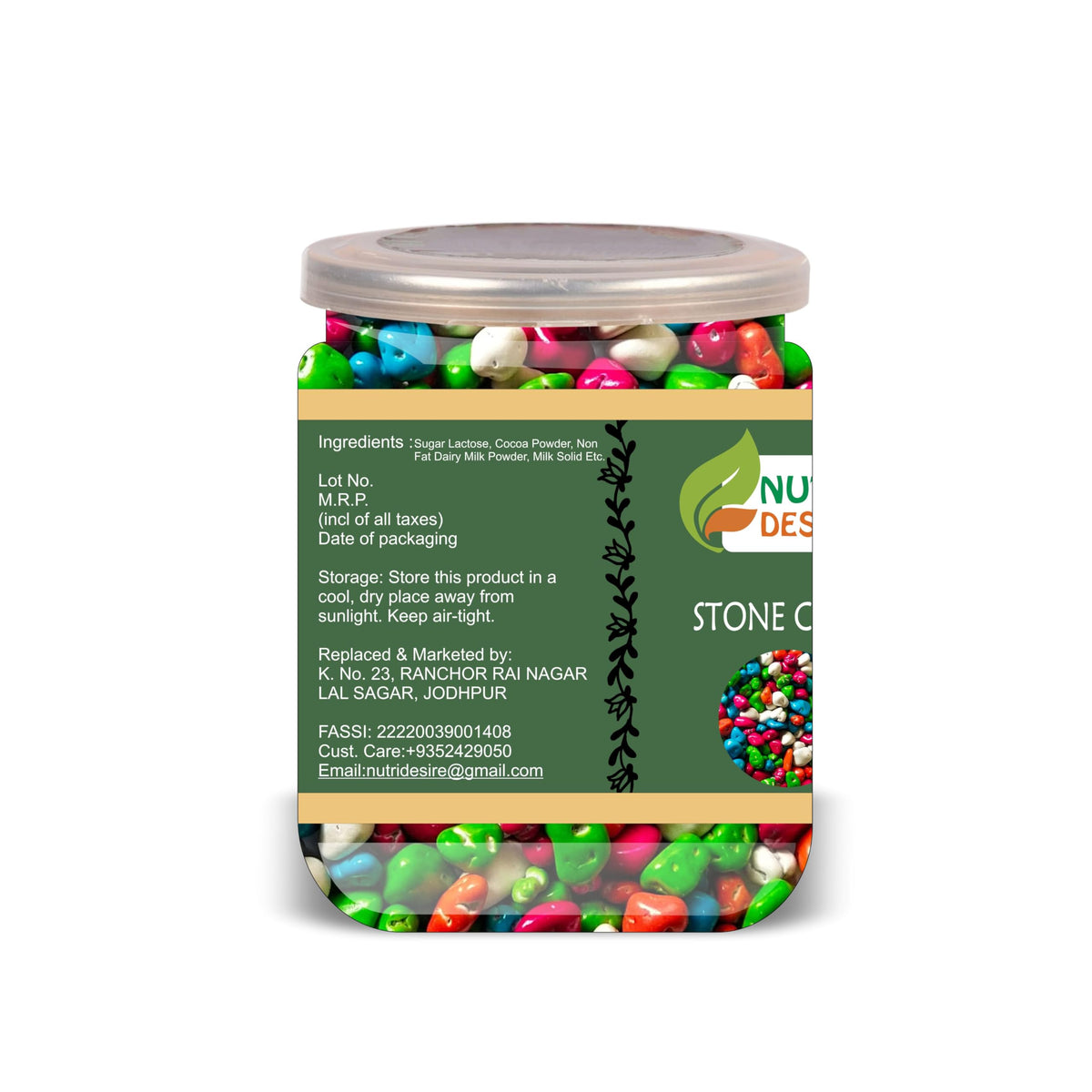 NUTRI DESIRE Stone Candy 500 Gram Airtight Container