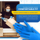 Green Direct Nitrile Disposable Gloves, Food Prep Kitchen Cooking and Cleaning Gloves Disposable Latex Free, and Powder Free Size Medium, Pack of 100