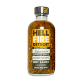 Hell Fire Detroit Habanero Hot Sauce (Extra-Hot), Crafted with Fresh, Fire-Roasted Habanero Chile Peppers, All-Natural, Vegan, Gluten-Free, Low Sodium