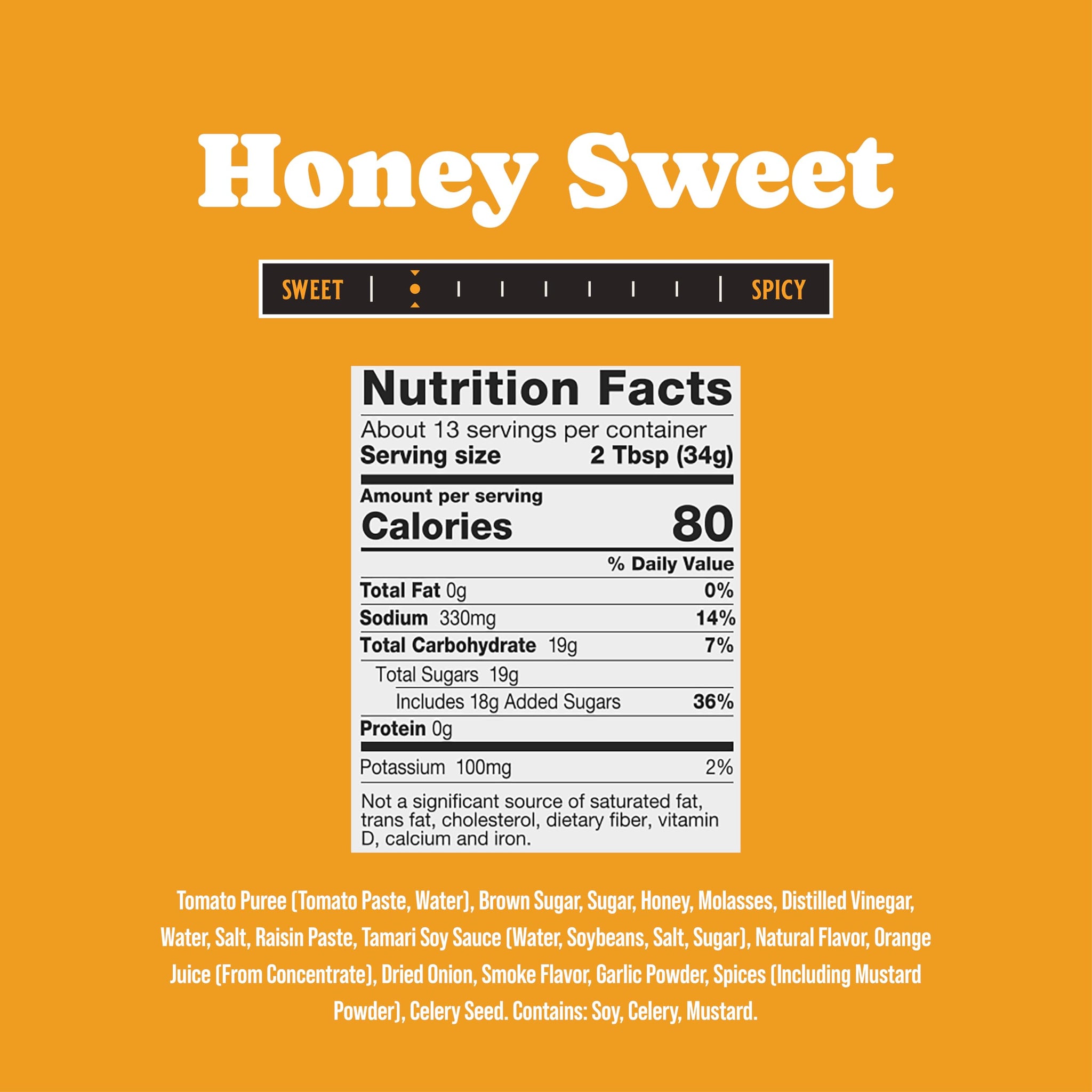 Rufus Teague Honey Sweet BBQ Sauce, Flip Top Squeeze Bottle, 15.2 oz
