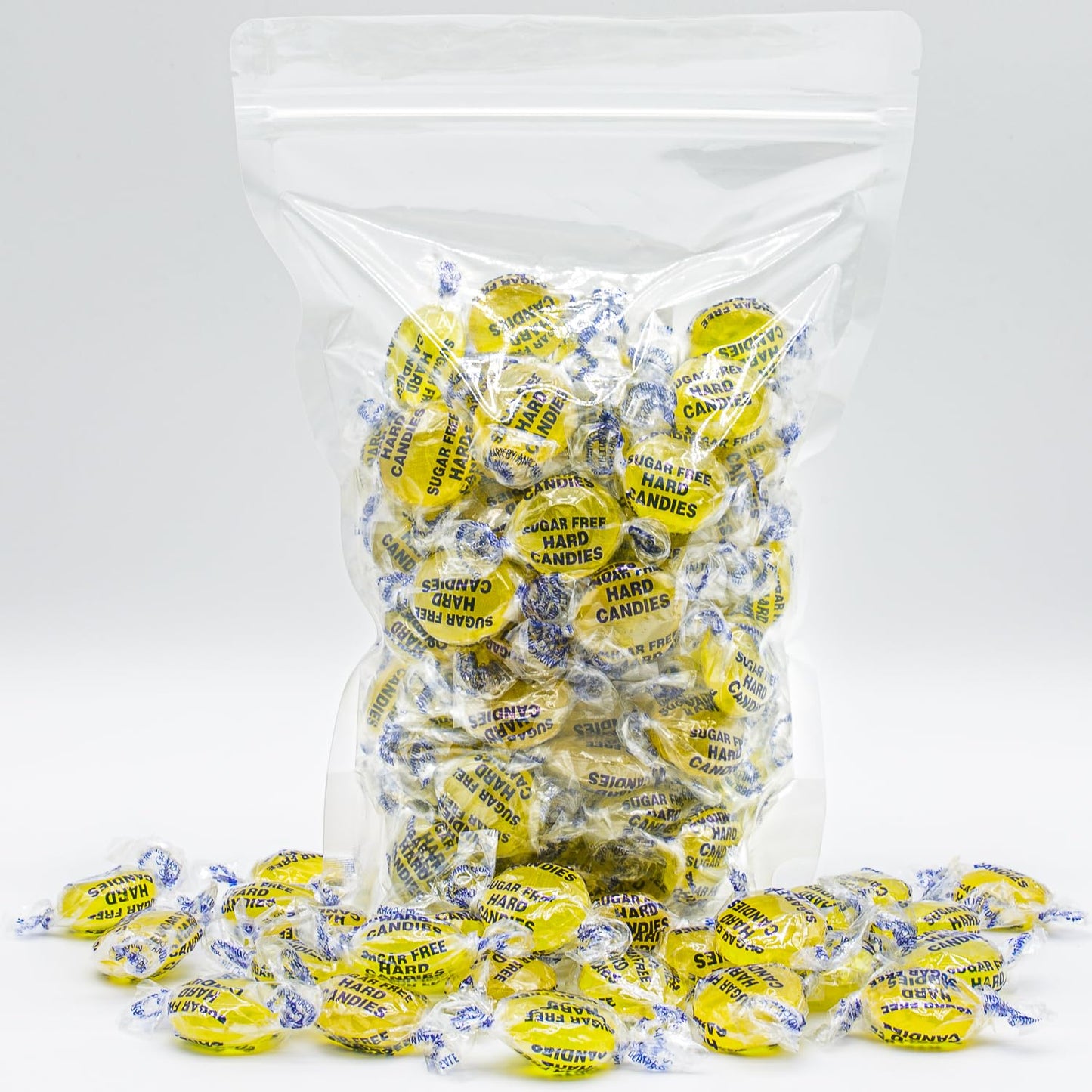 Sugar Free Lemon Drops Hard Candy 8 oz - Keto Snacks for Diabetics, Low Carb, Individually Wrapped