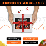Branten's BBQ Rub Gift Box Combo: Four Bottles of Seasoning for Meat and Vegetables, Gluten Free, Total of 49.5 Ounces, with BBQ Silicone Mitt