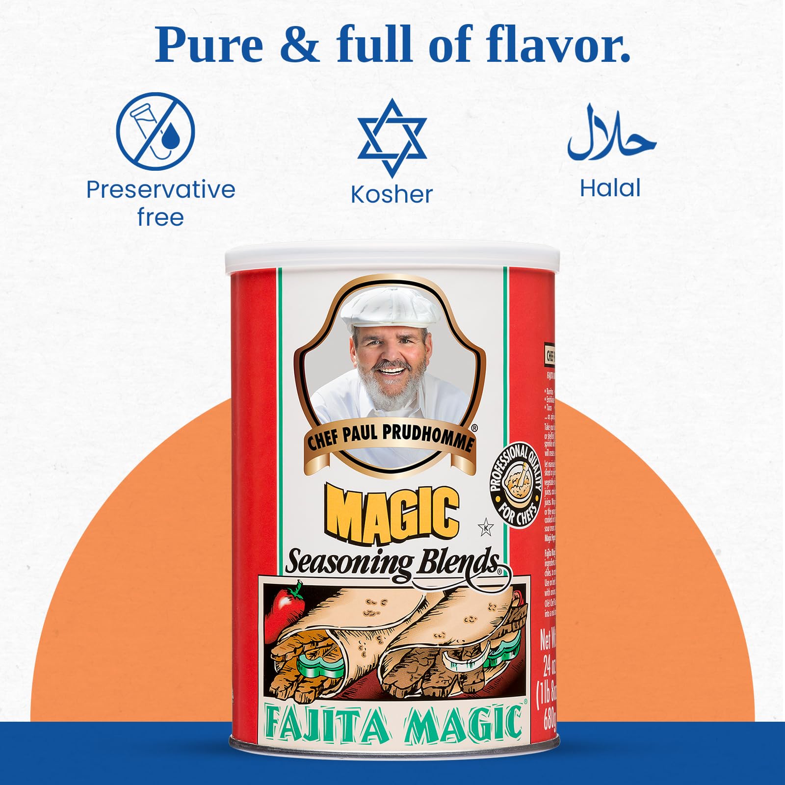 Chef Paul Fajita Magic Seasoning Blends | Authentic Mexican Spice Mix | Taco & Fajita Seasoning | No MSG & Gluten Free | Perfect for Tacos