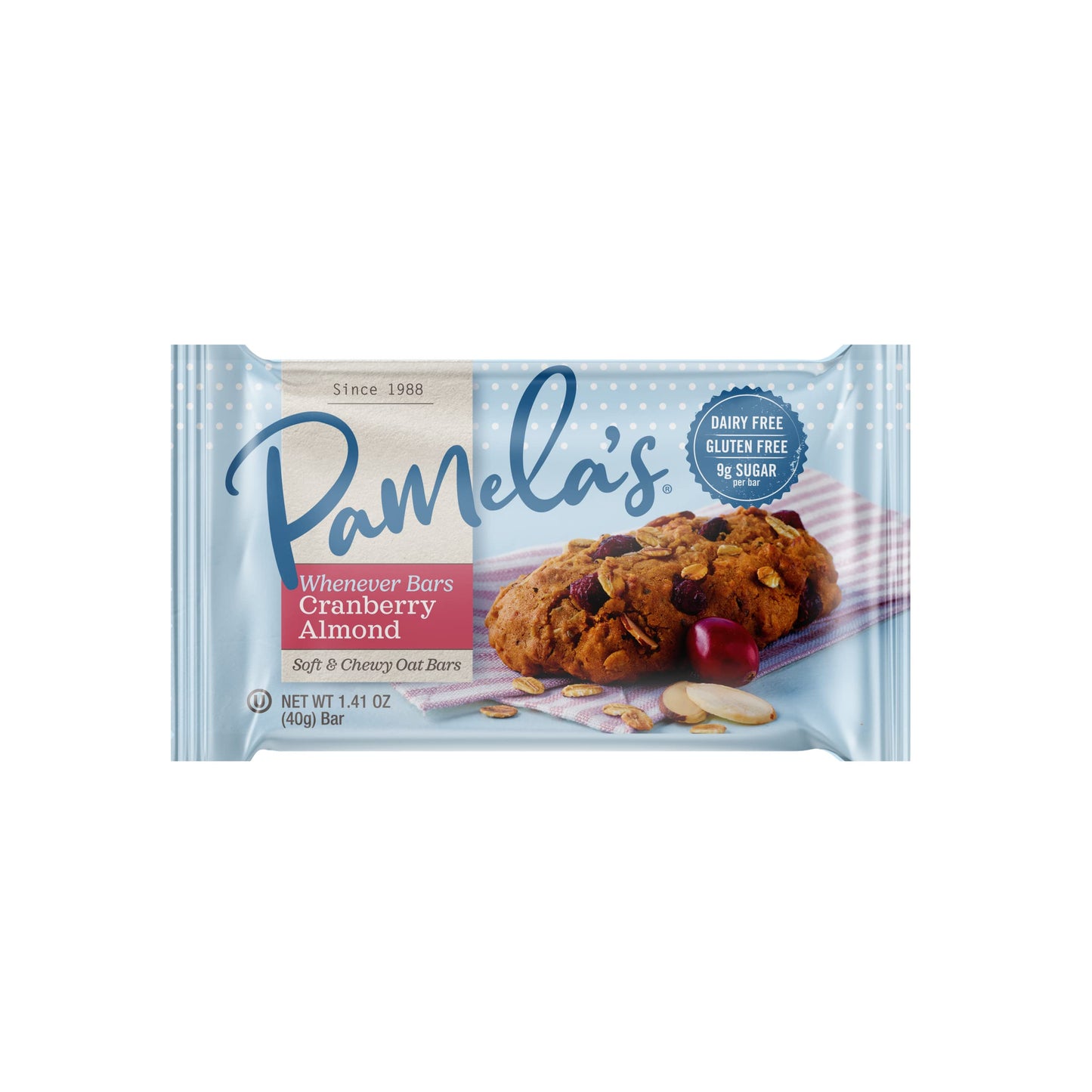 Pamela's Products Gluten Free Whenever Bars (Oat Cranberry Almond, Pack - 3)