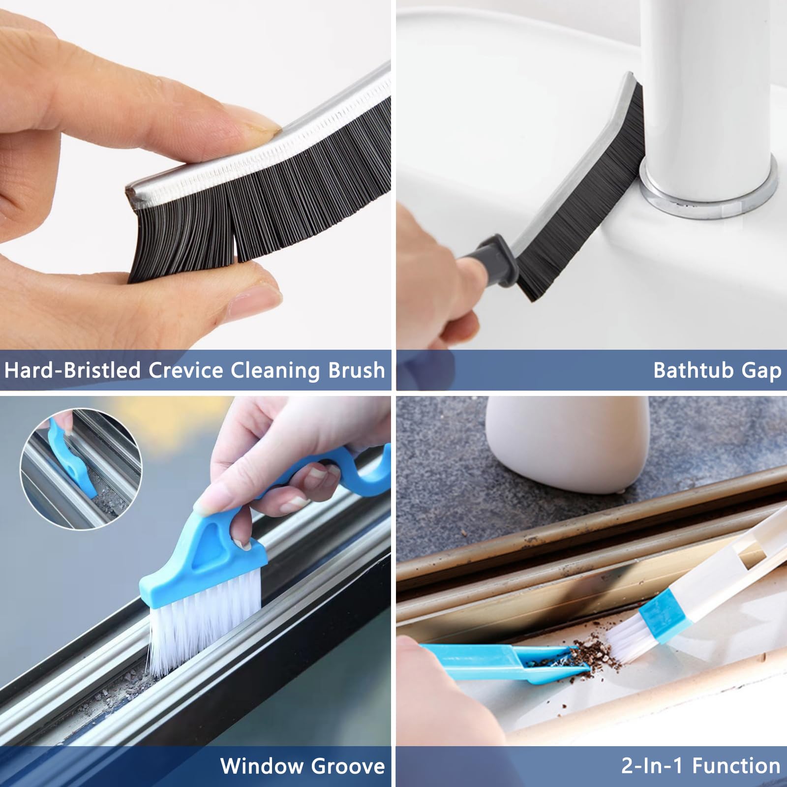 14Pcs Small Crevice Cleaning Brush Set, Groove Gap Cleaning Tool for Cleaning Kitchen,Bathroom, Corner, Sink,Door,Window Track,Cup