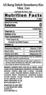 Bang Energy Delish Strawberry Kiss, Sugar-Free Energy Drink, 16 Fl Oz