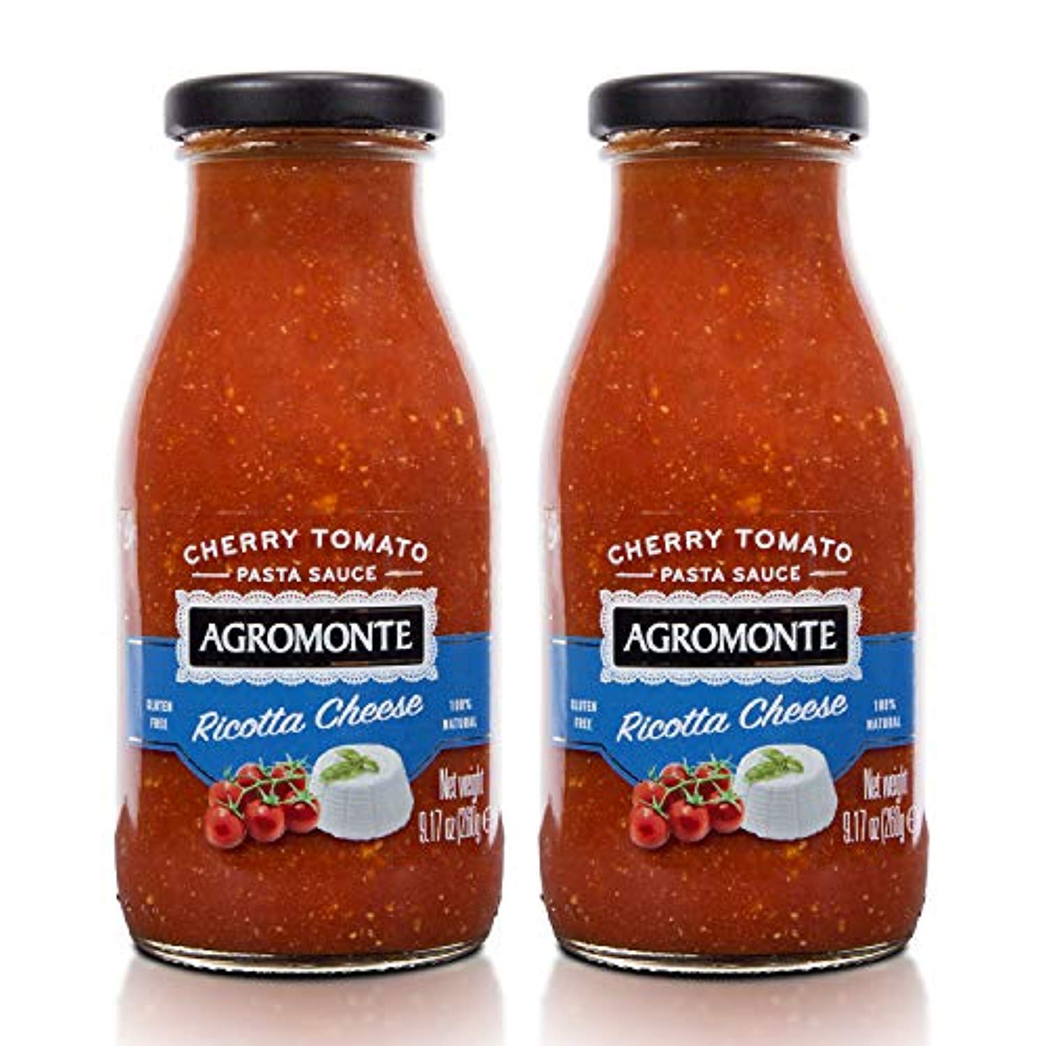 Agromonte Authentic Italian Cherry Tomato Pasta Sauce (Ricotta Cheese)- Taste of Italy Gourmet Foodie and Chef Gift - Certified Kosher, Gluten-Free