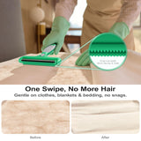 4-in-1 Pet Hair Remover & Lint Tool, Reusable Carpet Cleaner for Dog & Cat Fur - Safe for Couch, Clothes, Rugs & Car Mats - Portable Detailer with 4