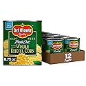 DEL MONTE FRESH CUT Golden Sweet Whole Kernel Corn, Canned Vegetables, 12 Pack, 8.75 oz Can
