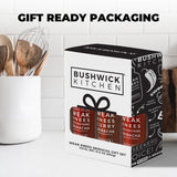 Bushwick Kitchen Sriracha Sampler Gift Box, Set Includes Gochujang Sriracha, Super Spicy Gochujang Sriracha, Curry Sriracha Hot Sauce, 5 Recipes