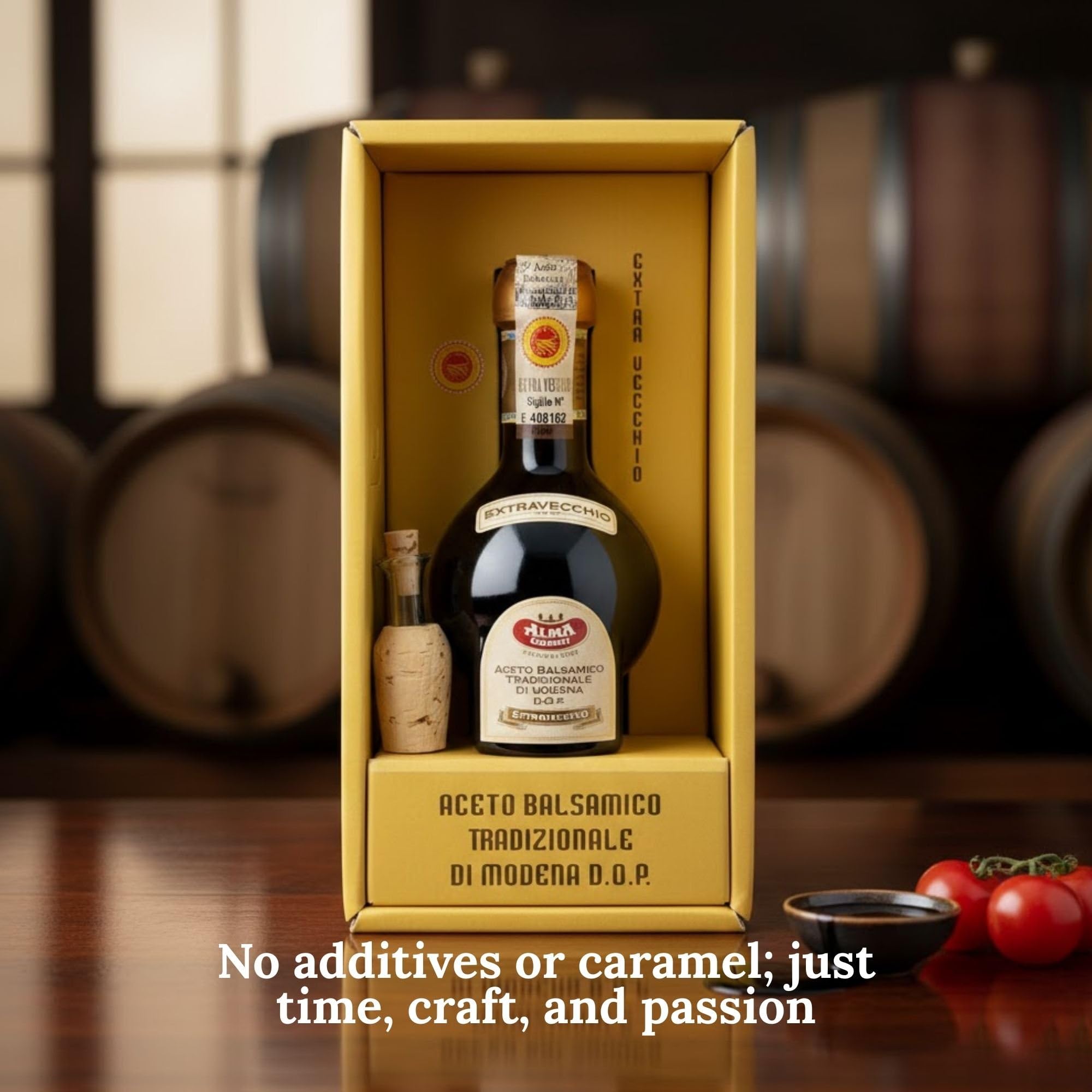 Alma Gourmet 25 Year Aged Extravecchio Traditional Balsamic Vinegar of Modena D.O.P. - 3.4 fl oz (100ml) - Authentic Aceto Balsamico Tradizionale