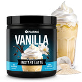 Premium All-Natural Vanilla Flavored Instant Coffee Cold Brew Latte Mix - 8 Servings - High Caffeine, Rich & Flavorful, Gluten-Free, Convenient |