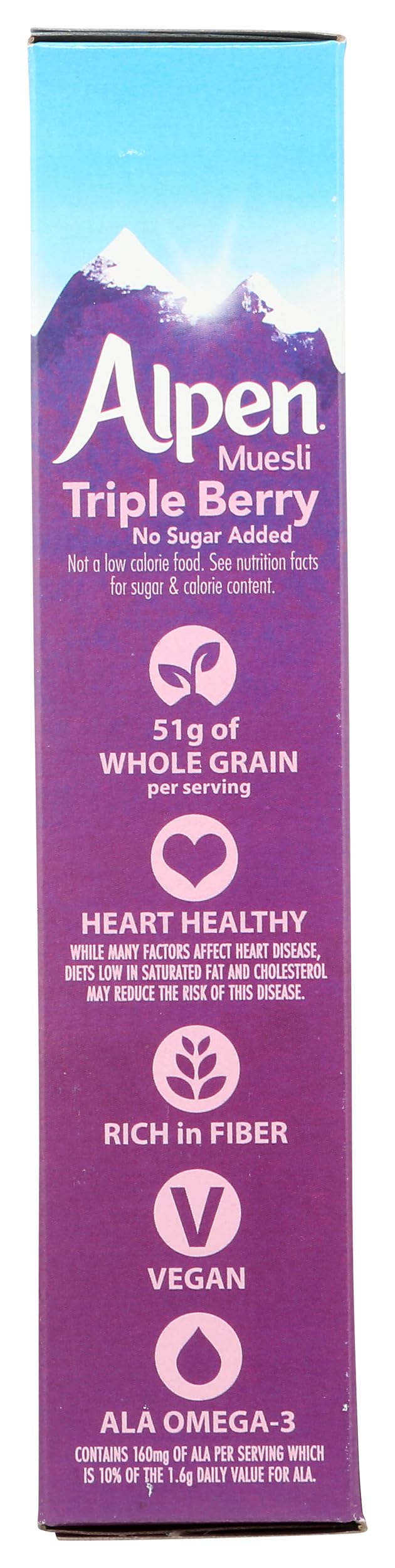 Alpen Triple Berry No Sugar Added Muesli, Swiss Style Muesli Cereal, Whole Grain, Non-GMO Project Verified, Heart Healthy, Kosher, Vegan, Made