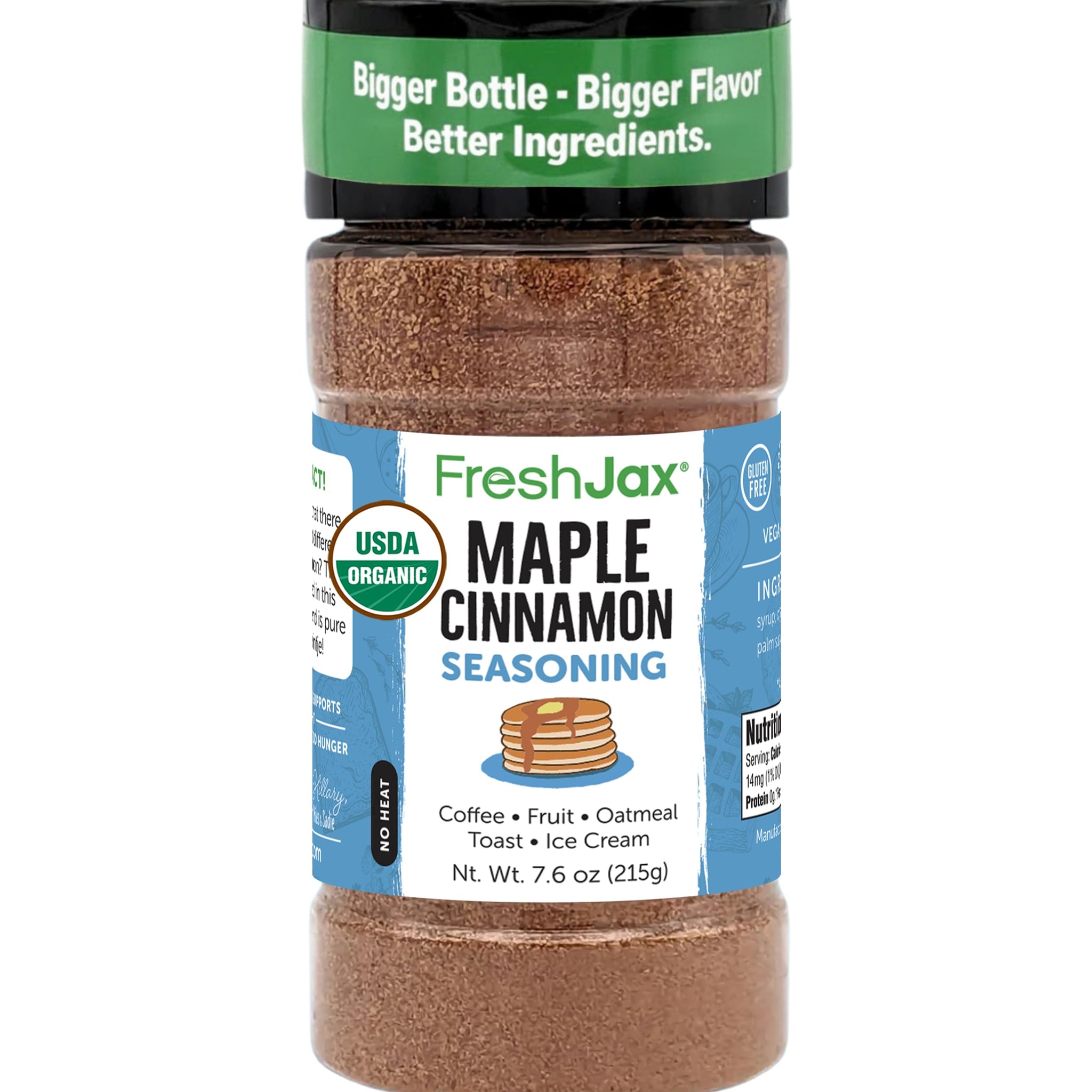 Maple Cinnamon Seasoning Powder, FreshJax Sweet Spice Coffee Toppings 7.6oz