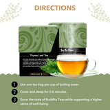 Buddha Teas - Organic Thyme Leaf Tea - Herbal Tea - For Health & Wellbeing - With Antioxidants & Minerals - Clean Ingredients - Caffeine Free - OU