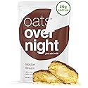 Oats Overnight Boston Cream - Overnight Oats with 20g Protein, High Fiber Breakfast Protein Shake - Gluten Free Oatmeal, Non GMO High Protein Oatmeal