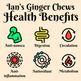 Crystallized Ginger Pieces (4oz) - Candied Ginger Chews - Great for Baking, Snacking & Nausea from IAN's