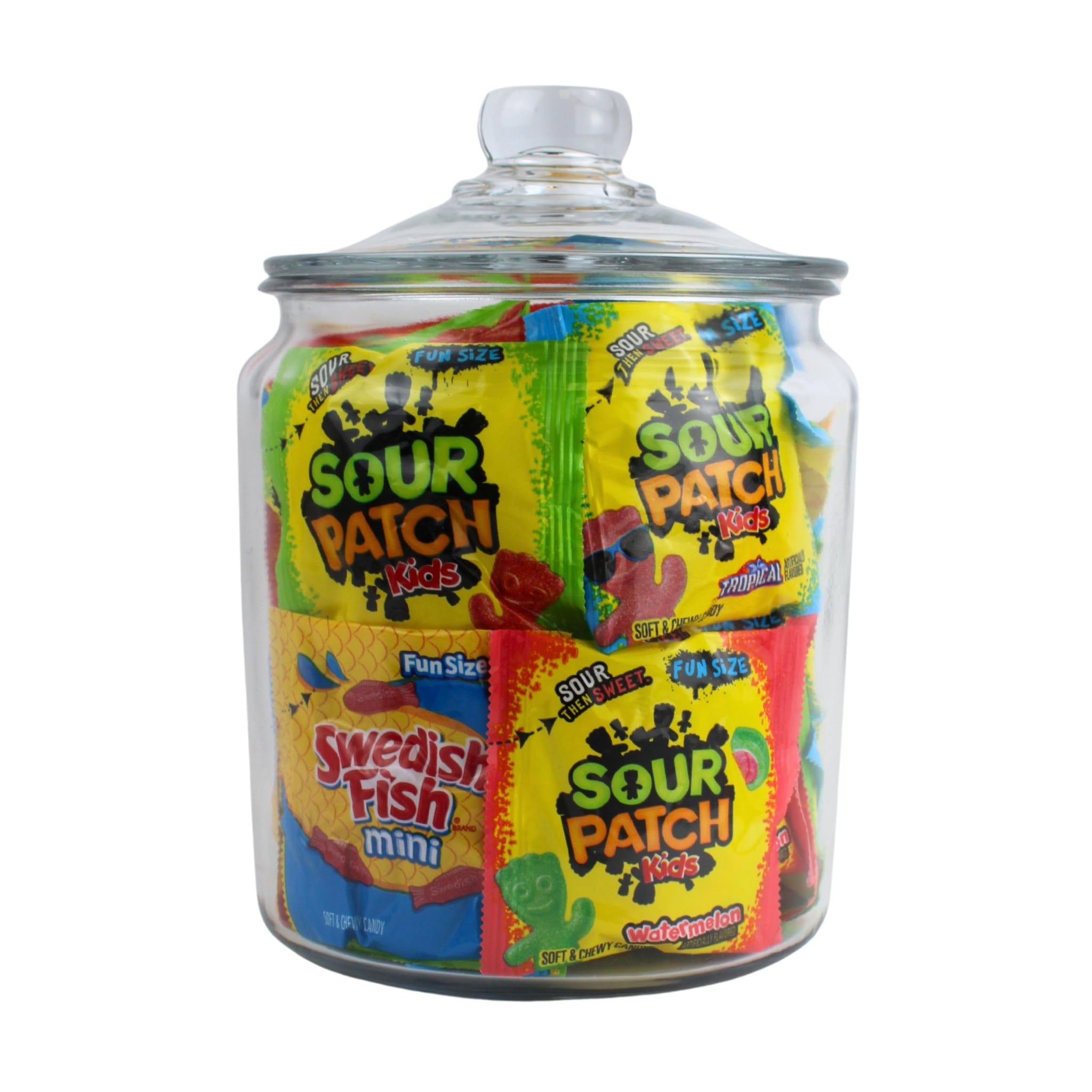 Snack Size, Fun Size Candy - Bulk Party Candy, Summer Party, Piñata Ready - Original, Tropical, and Watermelon Sweet & Sour Individual Gummy Kids Sour