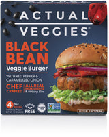 Actual Veggies Black Bean Burger Veggie Burger, 12 Oz
