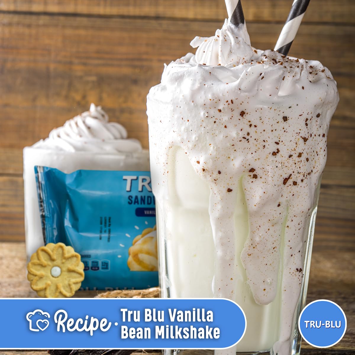 Tru-Blu Vanilla Cookies with Vanilla Creme | No artificial ingredients | No High Fructose Corn Syrup | Made in the USA | 12 Ounce (Pack of 3)