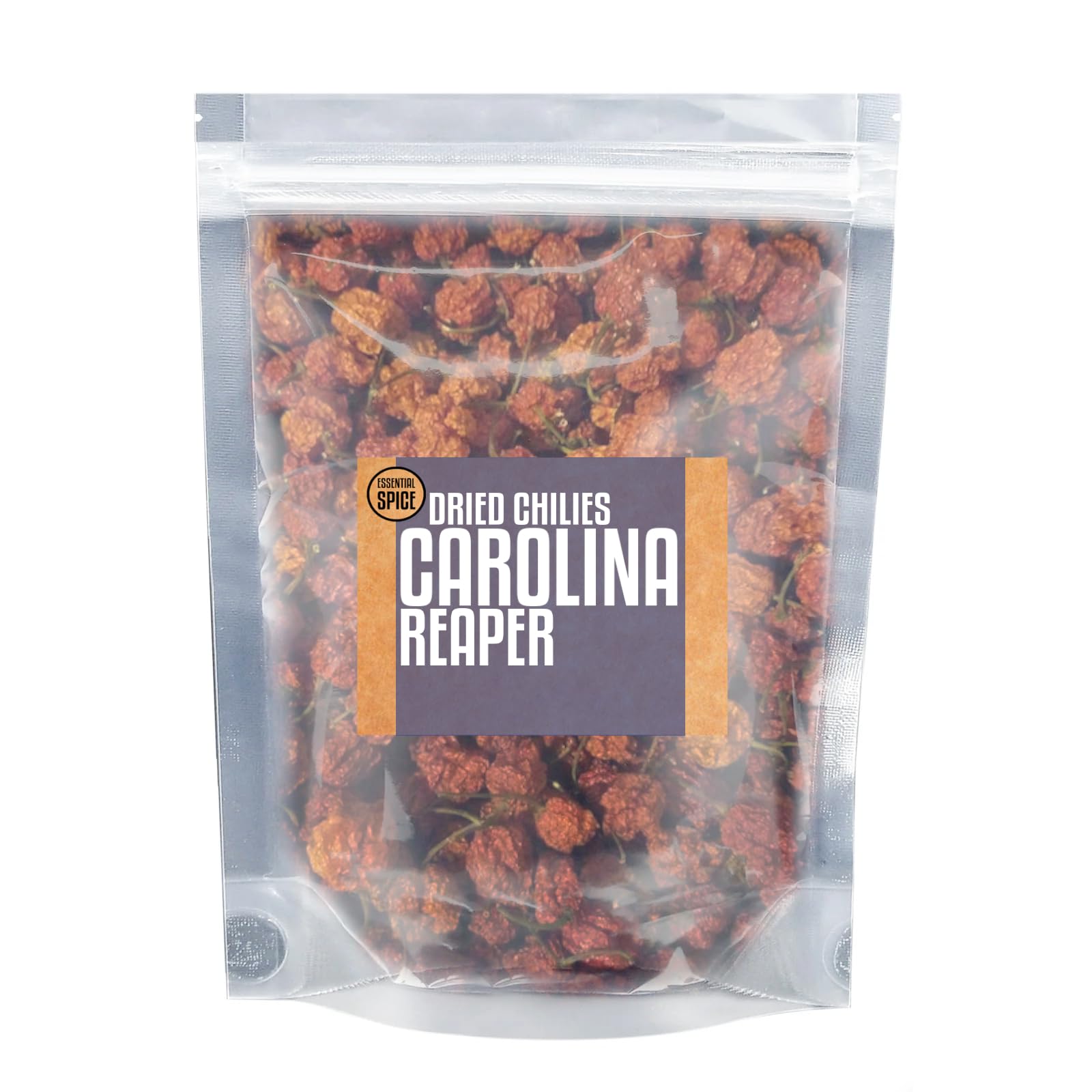 Essential Spice Dried Carolina Reaper Chilies, 1 lb - World’s Hottest Pepper with Sweet, Fruity Heat - Whole Dried Pods for Extreme Hot Sauces, Spicy