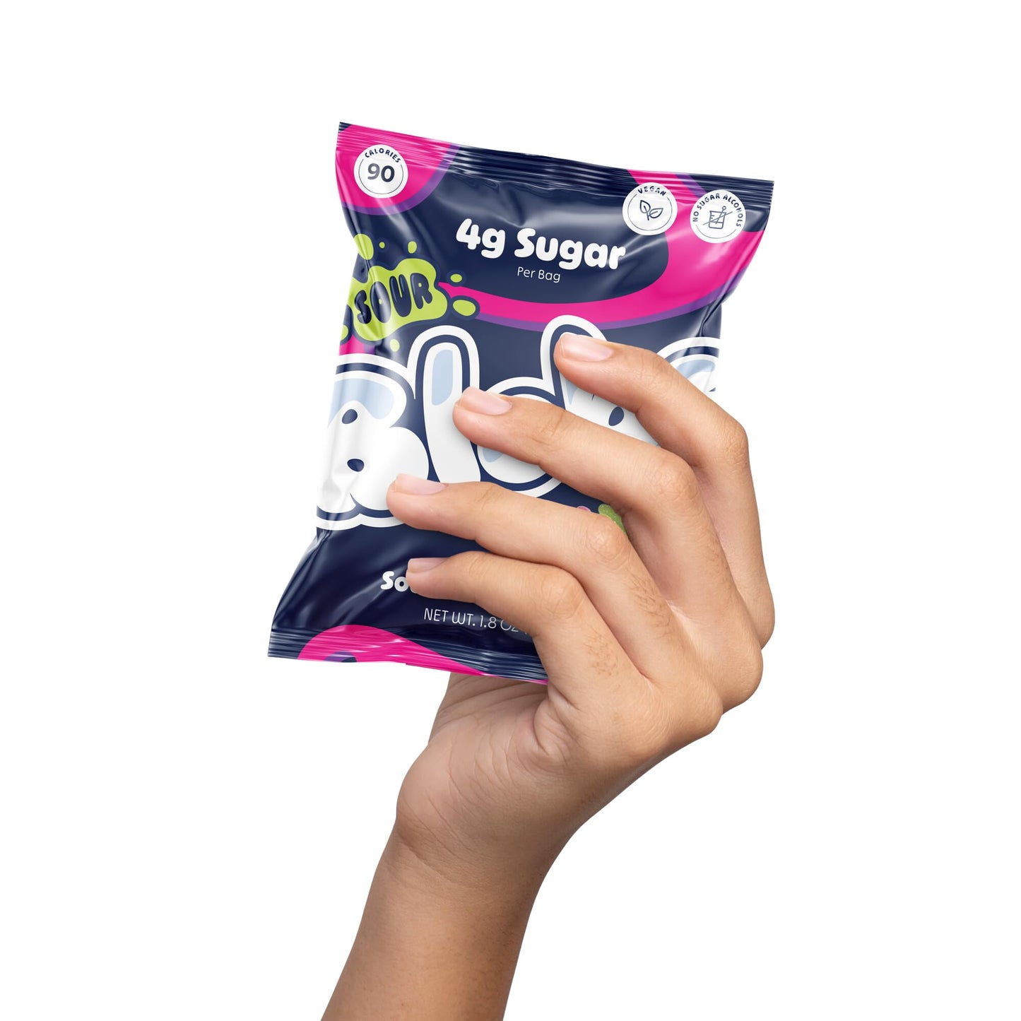 Blobs SOUR Gummy Candy Low Sugar & Low Calorie- No Sugar Alcohols, Vegan, No Dyes- Watermelon-Lychee, Black Ras Cherry, Strawberry Yuzu - (Pack of 6)