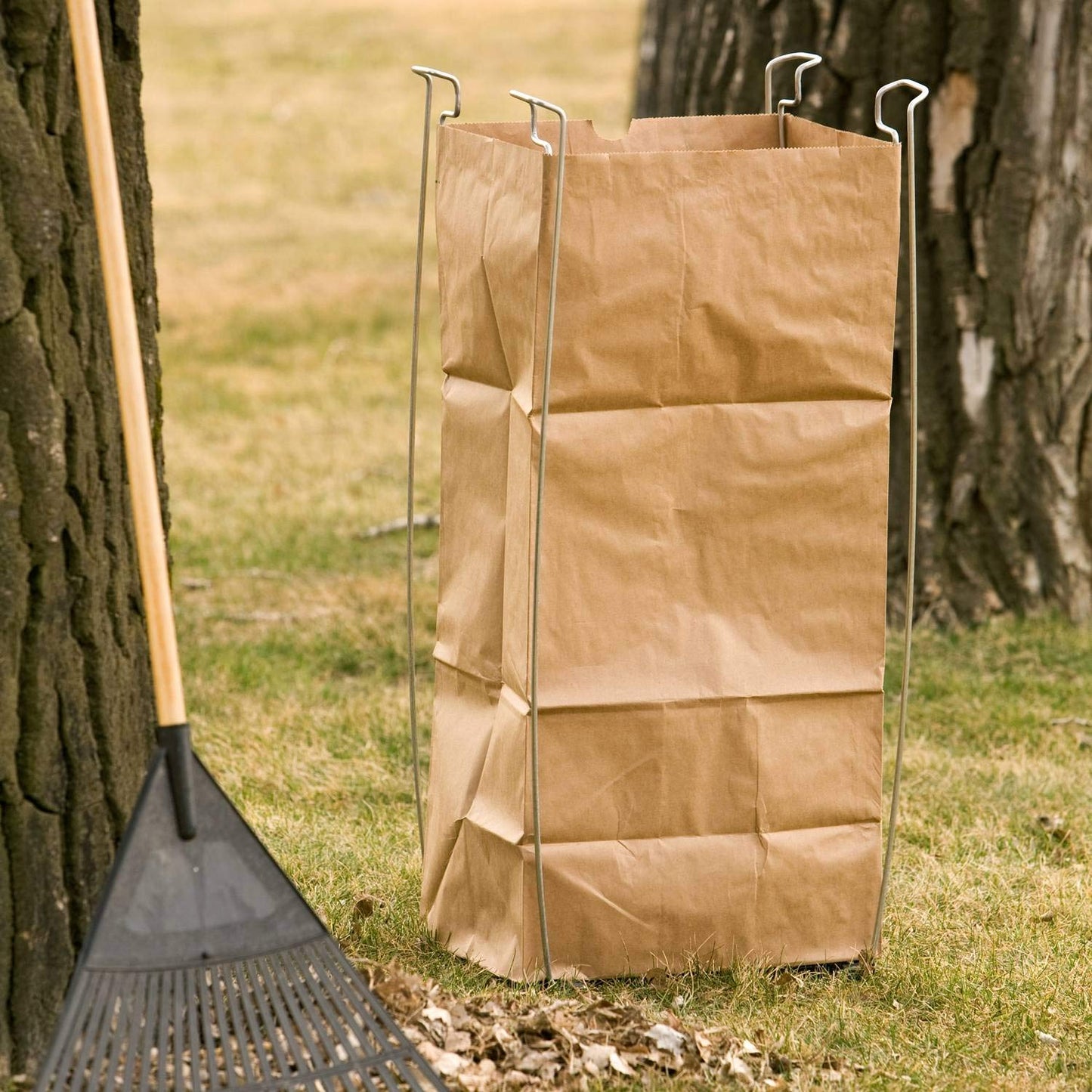 Bag Buddy Bag Holder - Versatile Metal Support Stand for 55 Gallon Plastic and Paper Contractor Bags - Use For Leaves, Yard Work, Laundry, Trash