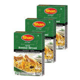 Shan Bombay Biryani Recipe and Seasoning Mix 2.11 oz (60g) - Spice Powder for Meat and Potato Layered Pilaf - Suitable for Vegetarians - Airtight Bag