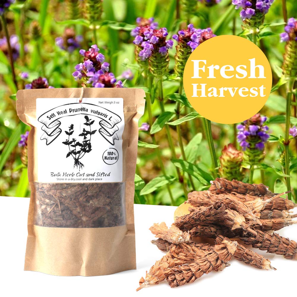 EidolonGreen [China Medicinal Herb] Wild Prunella Spike Dried, Self Heal Prunella vulgaris L,Bulk(Loose) Herb Cut and Sifted,(xia ku cao / ??? )