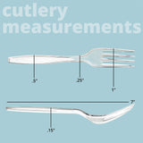 Plasticpro Disposable Clear Plastic Forks Heavyweight Utensils Pack of 100 Count