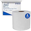 Scott Professional Essential Center-Pull Paper Towels, Bulk (01032), Fast-Drying Absorbency Pockets, White, Perforated (700 Sheets/Roll, 6 Rolls/Case