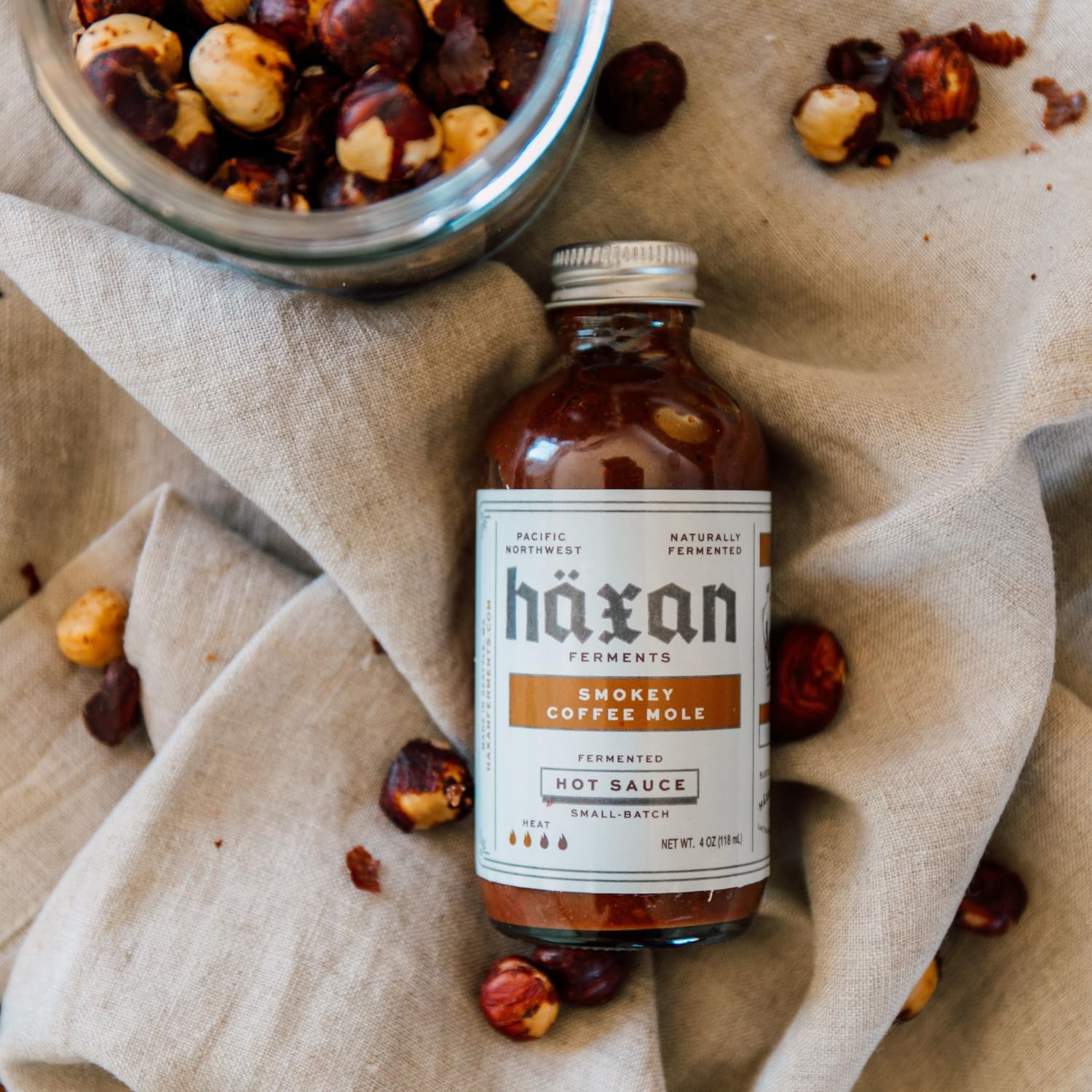 Haxan Ferments Smokey Coffee Mole Hot Sauce | Medium Heat | Rich Blend of Cold Brew Coffee, Cacao, Jalapenos, and Dried Peppers | Perfect for Chili