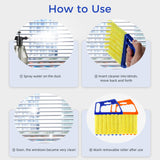 4Pcs Window Venetian Blind Cleaner Duster Tool,Washable 7 Fingers Dusting Cleaner and Air Vent Cleaner,Shutter Brush,Blinds Air Conditioner Keyboard