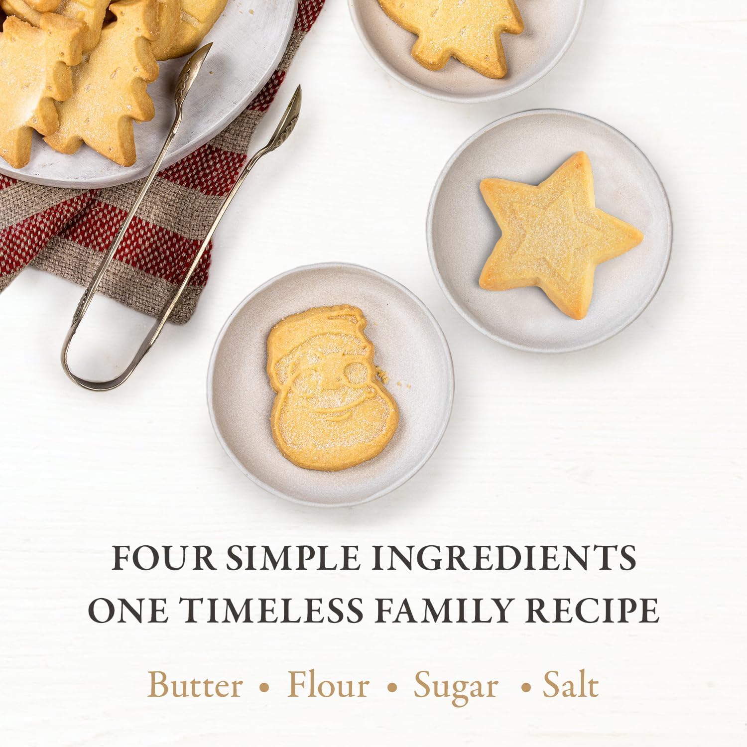 Walker's Shortbread Santa Assorted Holiday Tin, Pure Butter Shortbread Cookies, 8.8 Oz Tin
