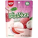 AMOS Peelerz Lychee Gummy Candy, Peelable Fruit-Shaped Candy | 6oz Resealable Pouch | Made with Real Fruit Juice, Fun & Chewy Snack for Holidays