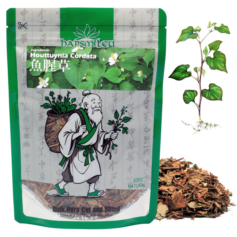 Hapsmiley Houttuynia Cordata Tea (Dokudami/Yuxingcao/???/???) 100% Newly Harvested Dried Loose Leaves 2 Oz (60 g)