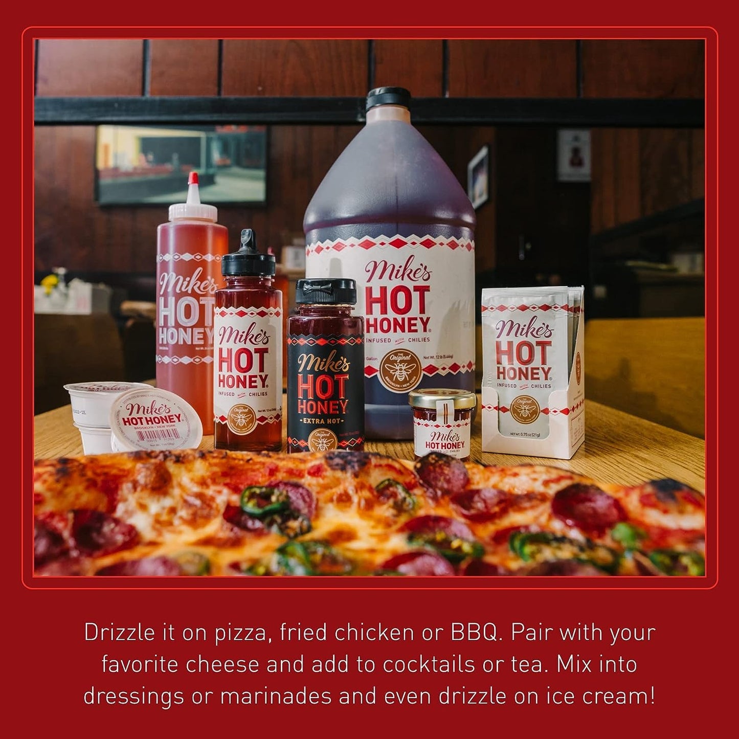 Mike's Hot Honey, Honey with a Kick, Sweetness & Heat, 100% Pure Honey, Shelf-Stable, Gluten-Free & Paleo Extra Hot (2 pack)