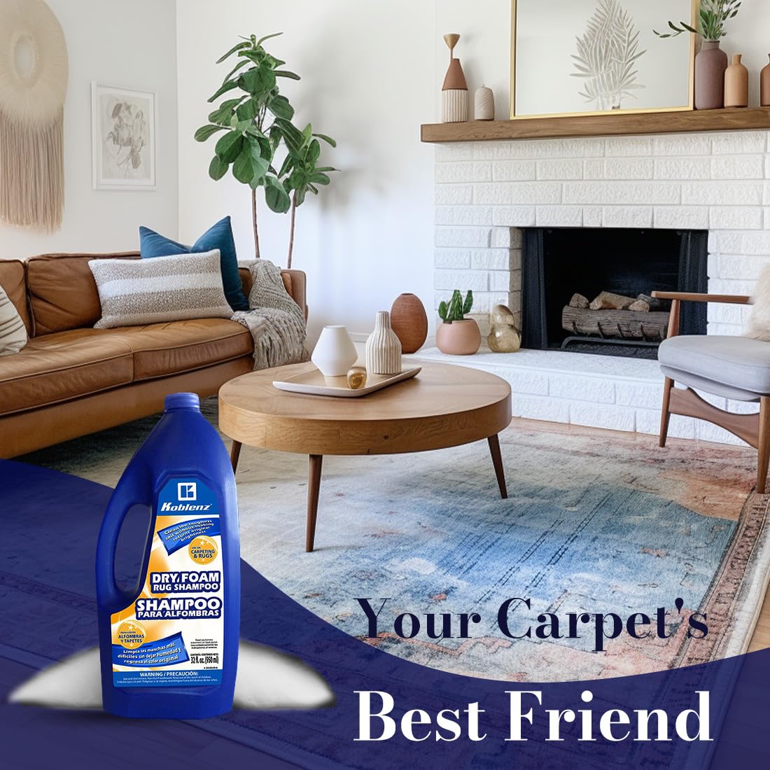 Koblenz 20-0529-6 Dry Foam Rug Shampoo, 32-Ounce, White