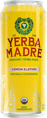 Guayakí Yerba Mate, Energy Drink Alternative, Organic Lemon Elation Flavor, 15.5 Oz, 150mg Natural Caffeine, Smooth Energy & Focus