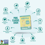 POPFULLY 94% Fat Free Popcorn Fully Pops, Sharing Bags, Light Butter Flavor, Big Pop, Micro Popcorn Bags, 3-Pack
