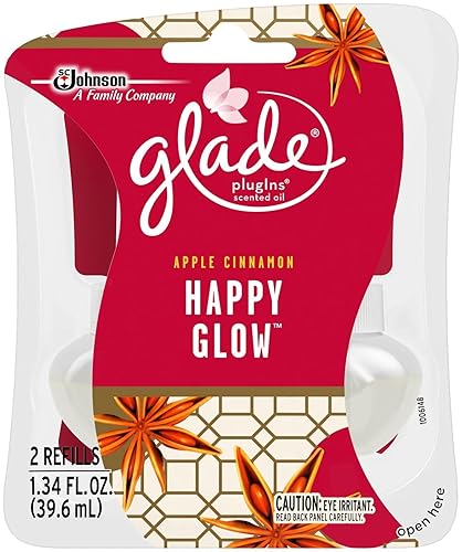 Glade Plugins Scented Oil Air Freshener Refill, Happy Glow, 1.34 Ounce