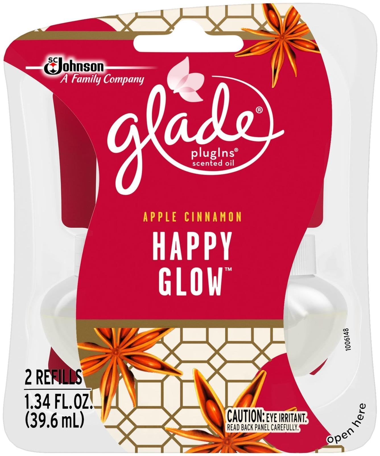 Glade Plugins Scented Oil Air Freshener Refill, Happy Glow, 1.34 Ounce