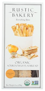 Rustic Bakery, Organic Everything Spice Sourdough Flatbread, 6 Ounce
