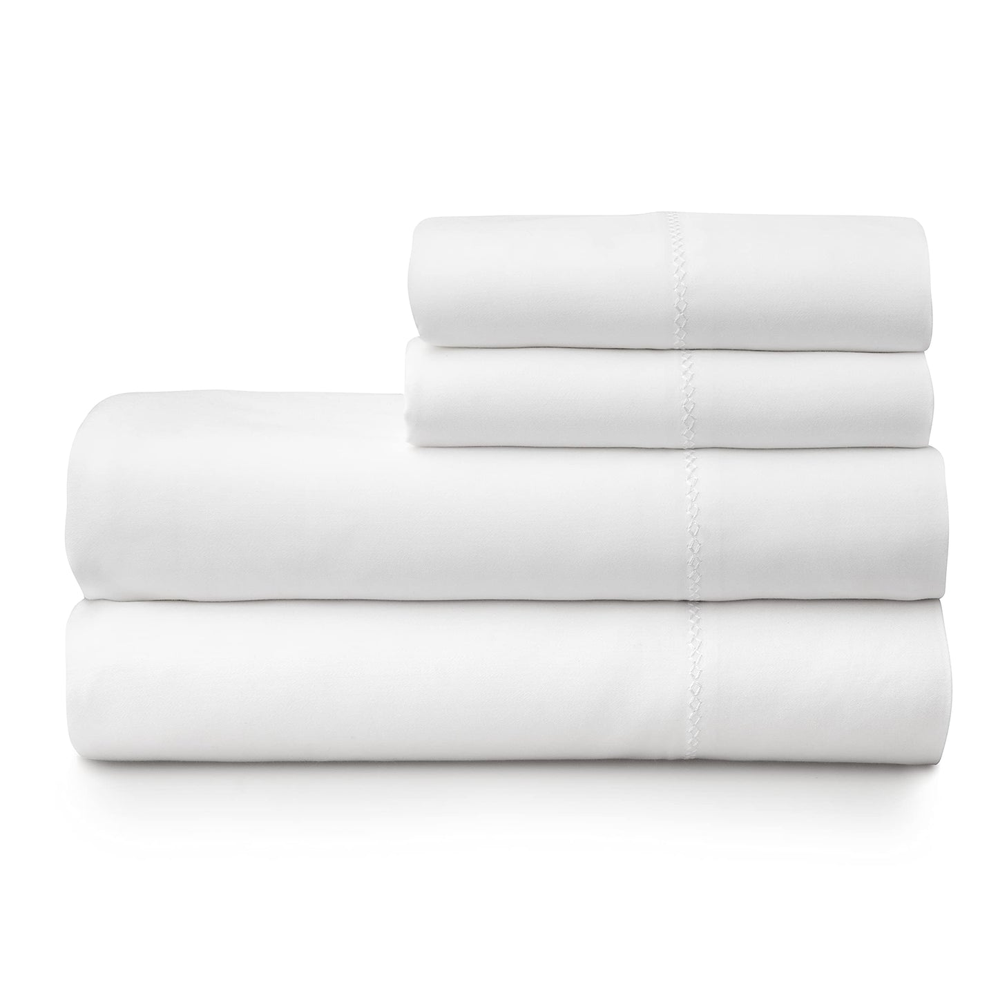 Hotel Style 500 Thread Count Luxury Rich Fiber Blend with Lyocell Full Size Winkle Resistant & Quick Dry Sheet Set (Artic White)