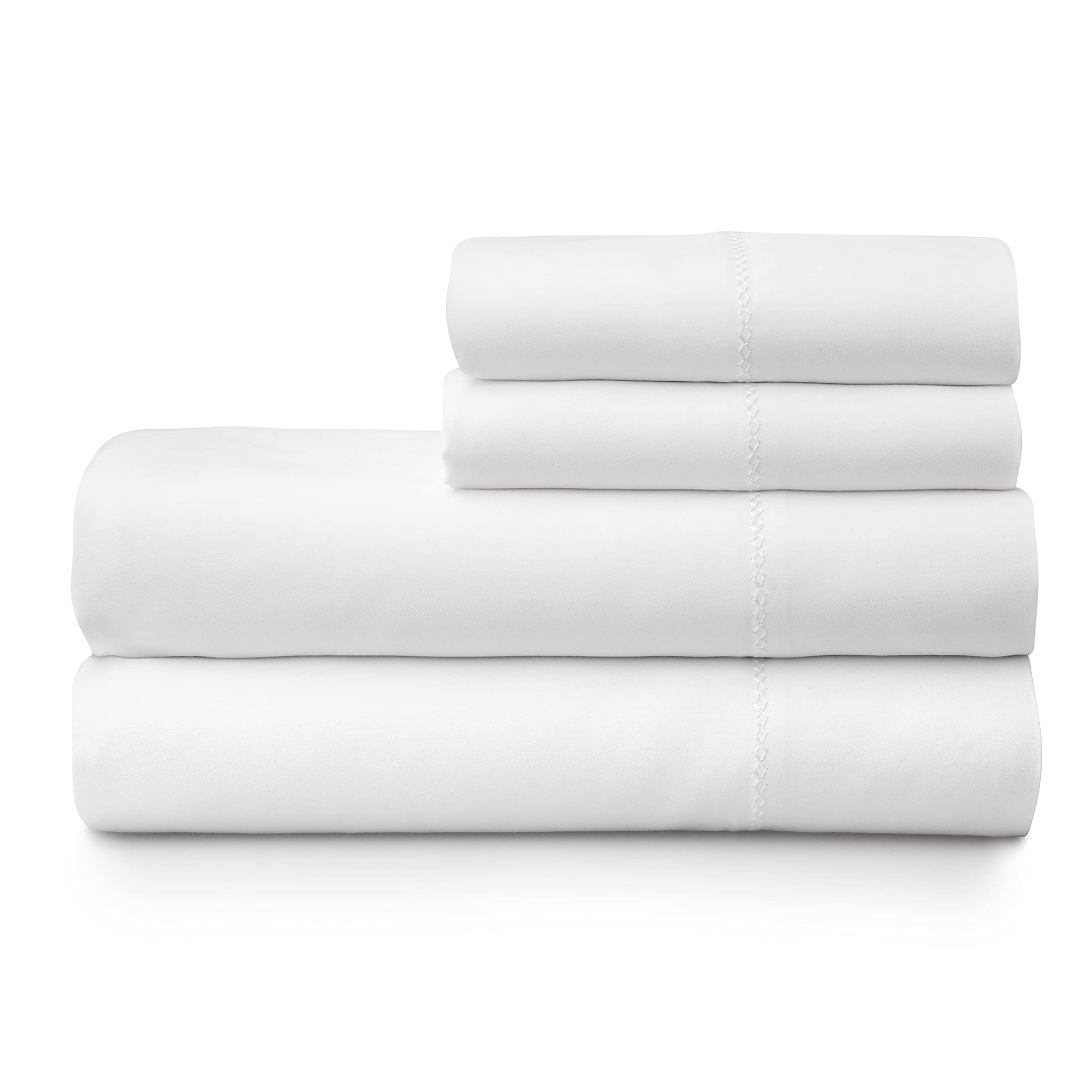 Hotel Style 500 Thread Count Luxury Rich Fiber Blend with Lyocell Full Size Winkle Resistant & Quick Dry Sheet Set (Artic White)