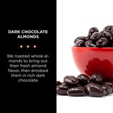 Dark Chocolate Covered Almonds | 15 Oz Bag | Crunchy Snack Nuts | Roasted Chocolate Covered Nuts | Office Candy Snack, Gourmet Party Favor & Gift