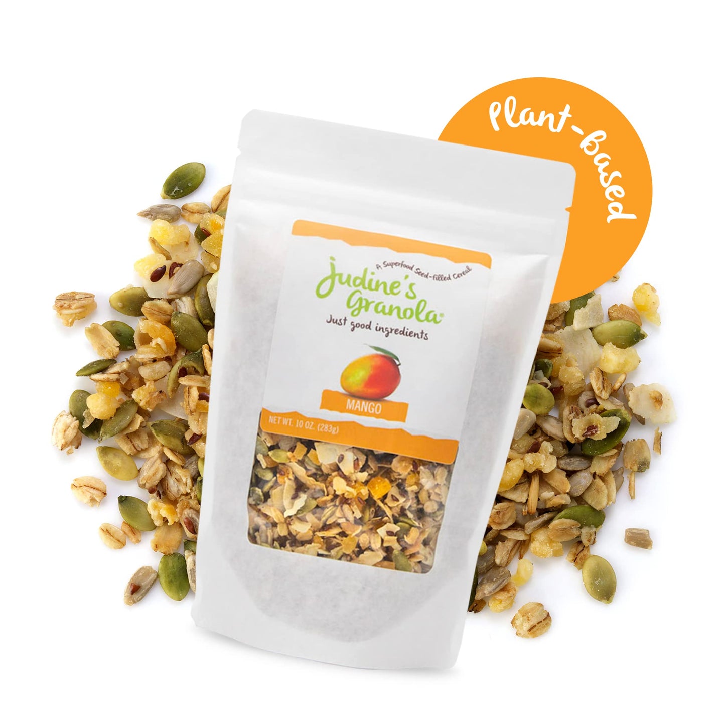 Judine's Granola Healthy Whole Grain Oats, Mango, 10 Ounces, Pack of 1