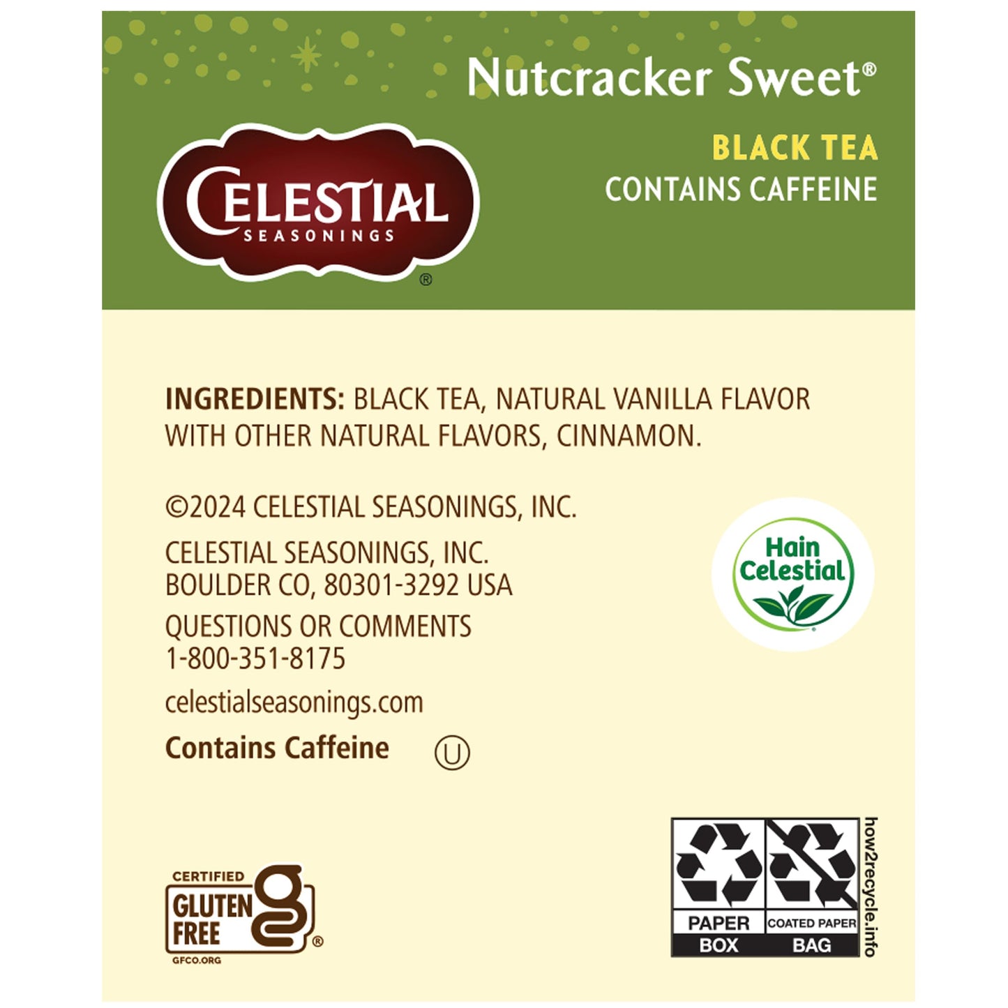 Celestial Seasonings Nutcracker Sweet Black Tea, 18 Count